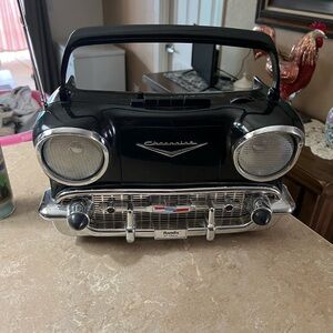 Retro Black Chevrolet Radio by Randix 1957 Chevy